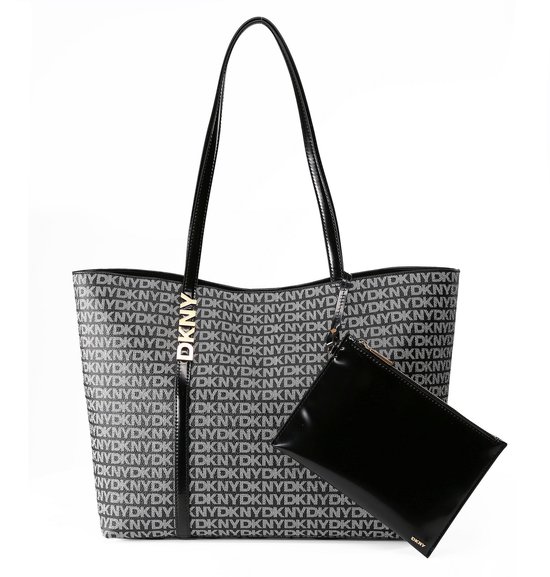 Sac cabas DKNY Avril 42 cm - 15 L - logo noir - noir