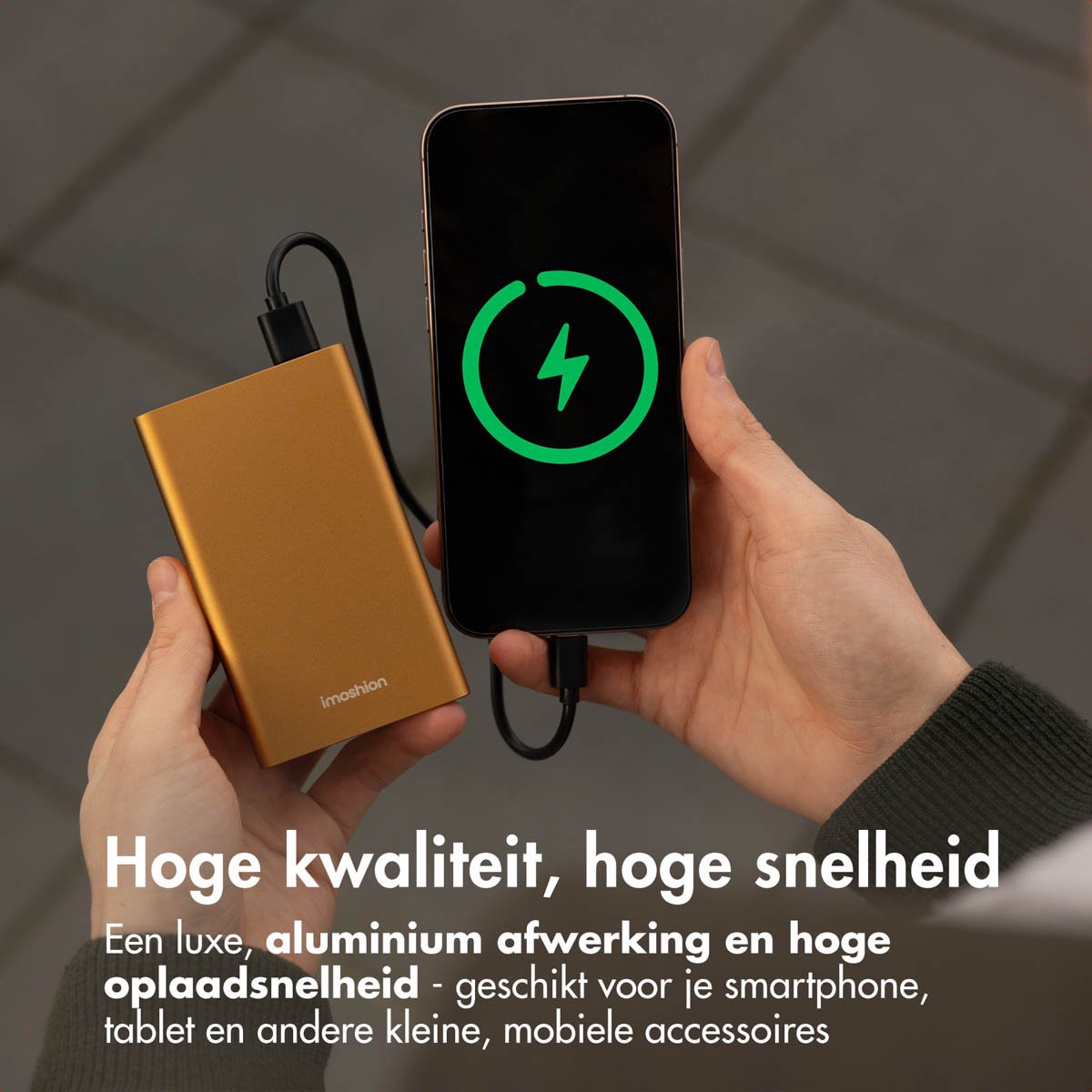 Imoshion Powerbank 20000 mAh 30W Snellader Goud - afbeelding 2