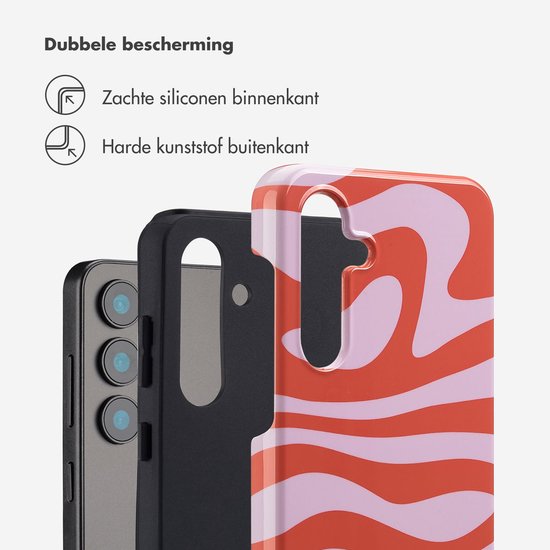 Selencia Coque pour Samsung Galaxy S24 FE - Selencia Vivid Backcover - Dream Swirl Pink