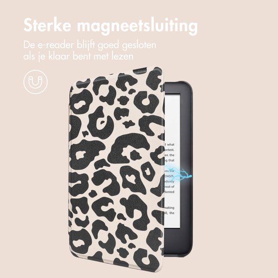 imoshion Ereader Cover / Hoesje Geschikt voor Amazon Kindle (2022) 11th gen - imoshion Design Sleepcover Bookcase zonder stand - / Leopard van iMoshion — afbeelding 3
