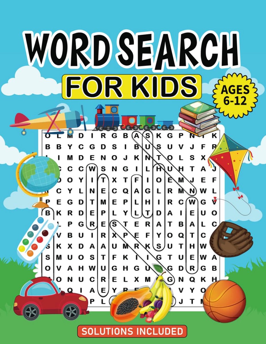 Woordenzoeker voor Kinderen van 6 tot 12 Jaar - 100 Puzzels voor Verbeteren van Spellingvaardigheden