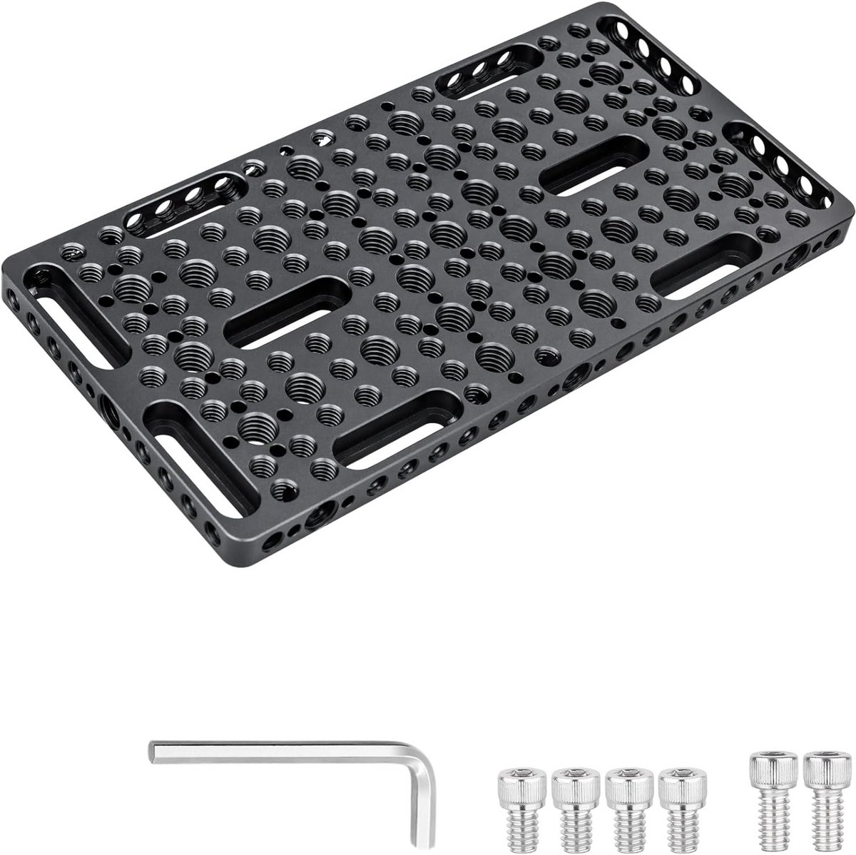 Universele Camera Montageplaat met 1/4" & 3/8" Schroeven en ARRI Locatiegaten voor Statief en Rig