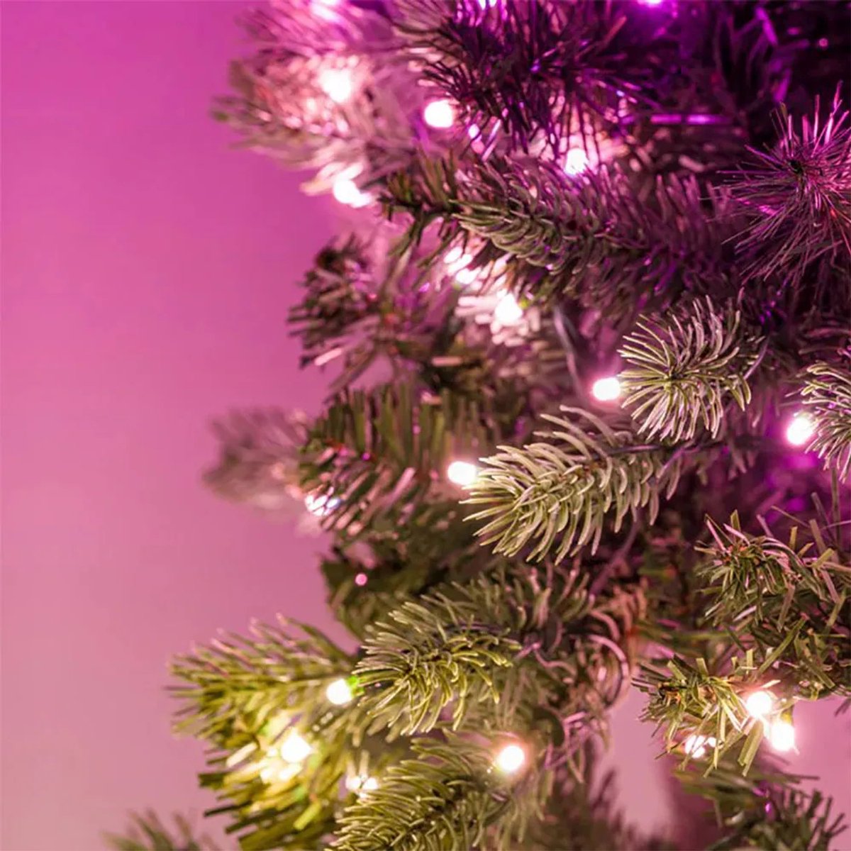 Twinkly Pre-lit Wreath Kerstkrans - 50 LED RGB - 60 cm diameter - App-gestuurd - Binnen - Groen snoer – foto 2