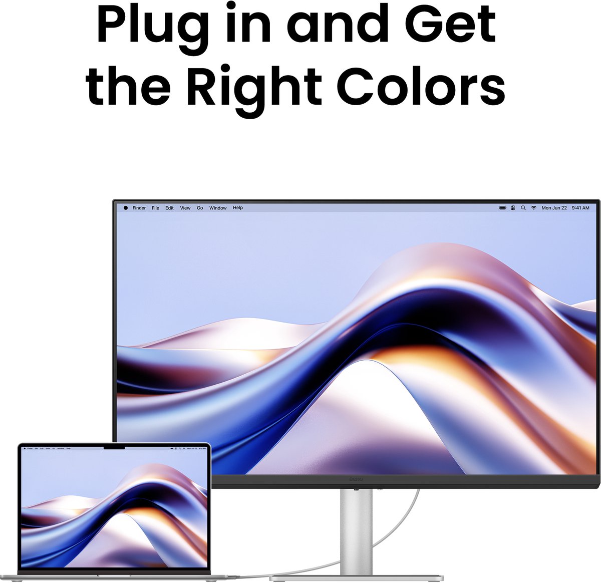 BenQ Glossy Mac Monitor MA320UP 32 inch - 4K UHD Nano Glans Beeldscherm voor MacBook Pro/Air en Mac mini - 2 x HDMI - 2 X USB-C - 90W voeding - USB-hub - P3-kleurengamma thumbnail 6