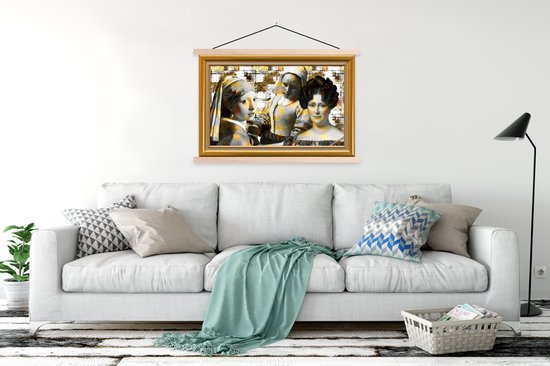 Affiche scolaire - Art - Maîtres anciens - Cadres - Or - 150x100 cm - Lattes vierges