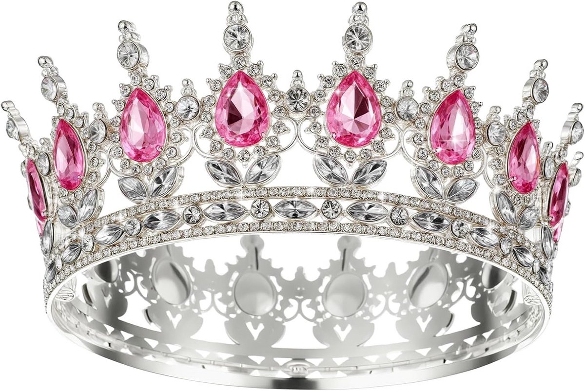 Kristallen kroon voor dames en bruiden - Vintage tiara met strass steentjes