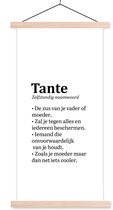 Porte-affiche avec affiche - Affiche scolaire - 'Tante' - Proverbes - Citations - Dictionnaire - 40x80 cm - Lattes vierges