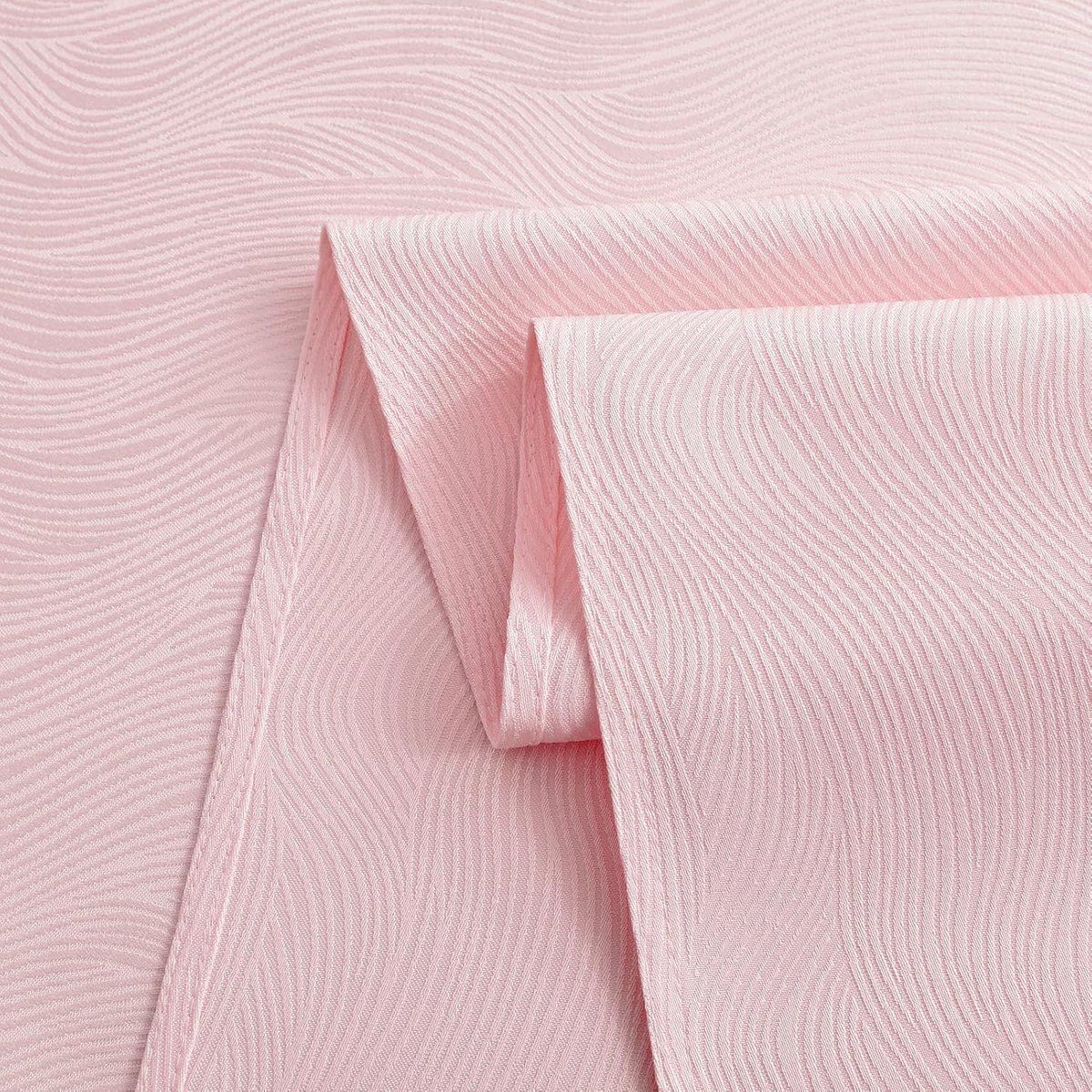 Ronde Tafelkleed Waterdicht - Vuilafstotend Wit Tafeltextiel Jacquard Strepen - Ø 120 cm