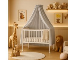 Hemel voor Babybed met Stang en Insectenbescherming van Biologisch Katoen