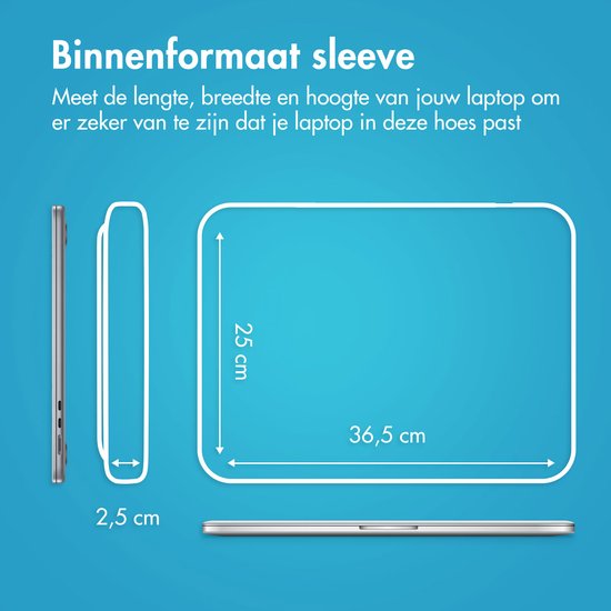 imoshion Housse pour ordinateur portable - Housse pour ordinateur portable adaptée pour 16 pouces / 15,3 pouces / 15,6 pouces / 16,2 pouces / 15 pouces - imoshion Housse pour ordinateur portable avec compartiment - noir