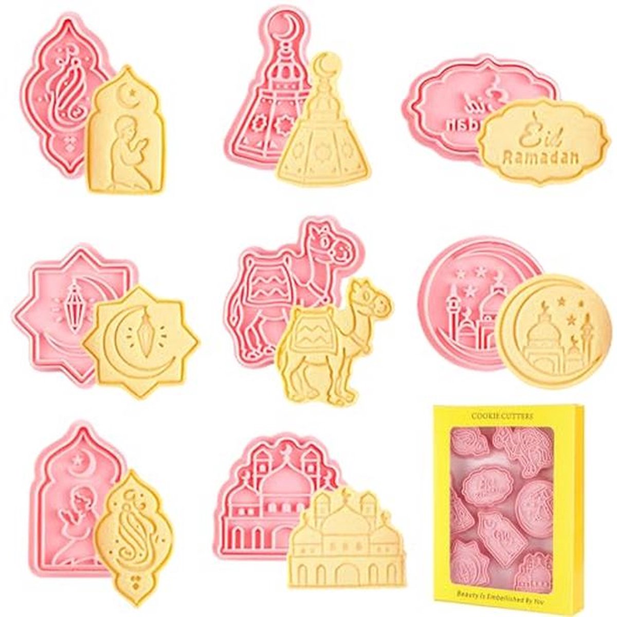 Eid Mubarak Koekjessnijderset - 12 Stuks voor Feestelijke Bakcreaties