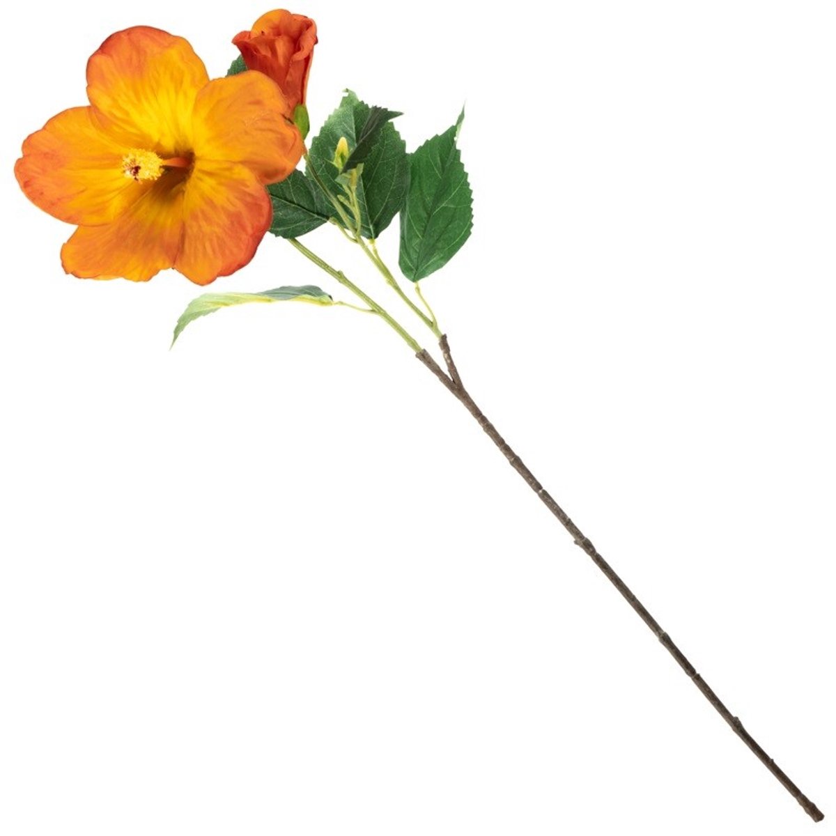 homebound by ky Kunstbloem Hibiscus 67cm oranje