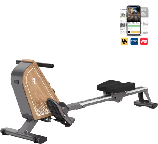 Roeitrainer Met 8 Weerstandsniveaus - Roeimachine Inklapbaar - Roeiapparaat Met Trainingscomputer