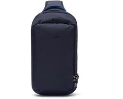 Pacsafe Vibe 325 Tech Crossbody - 10 L - Schoudertas - RFID-blokkerend - Anti-diefstal Tas - Geschikt voor 10 inch Tablet - Waterafstotend - Beveiligde Tas - Reistas - Gerecycled Polyester - Blauw