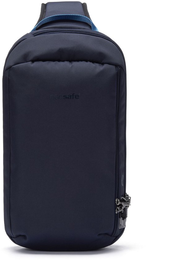 Pacsafe Vibe 325 Tech Crossbody - 10 L - Schoudertas - RFID-blokkerend - Anti-diefstal Tas - Geschikt voor 10 inch Tablet - Waterafstotend - Beveiligde Tas - Reistas - Gerecycled Polyester - Blauw
