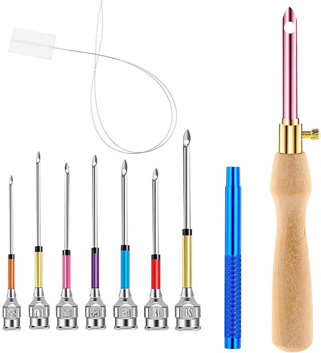 Ronte - Punch Naald Borduurkit voor Volwassenen - DIY Kruissteek Craft met Punch Naald Supplies - Draagbare Naalden - Flossing Kit voor Beginners - Creatieve Handwerk Set