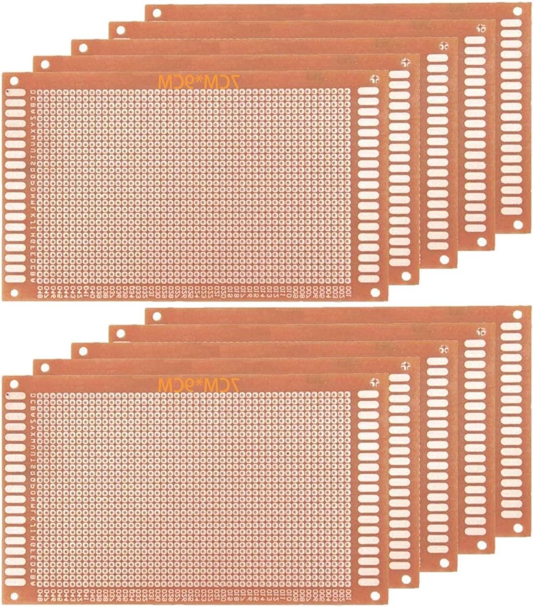 Ronte - Universeel bord 10 stuks 7 x 9 cm - Bakeliet prototyping - Elektronica knutselset