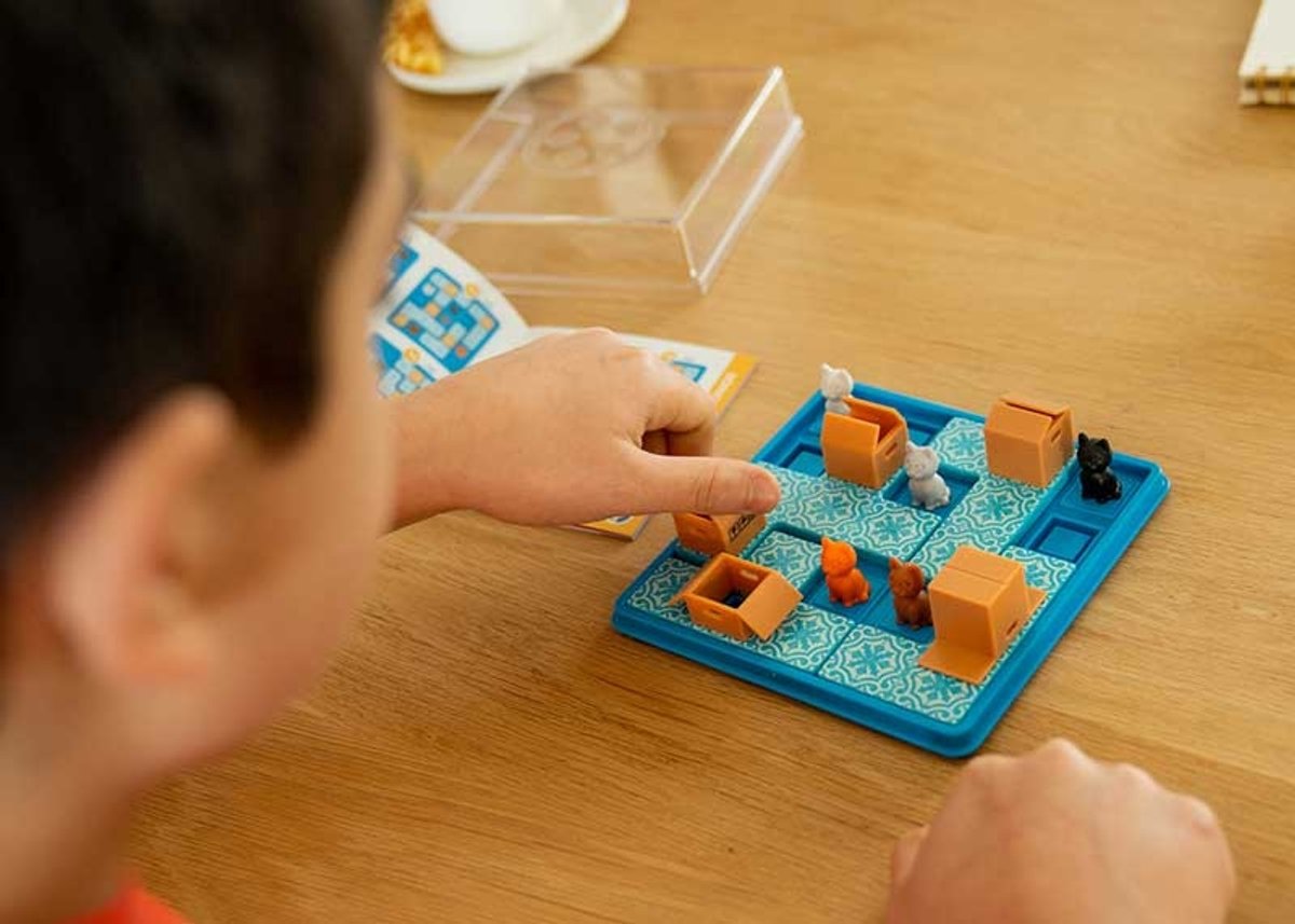 SmartGames Cats & Boxes - Logisch Denkspel - 60 Poezelige Uitdagingen - Compact Solospel voor Kinderen & Volwassenen - Vanaf 7 Jaar — cadeau in Spellen & Speelgoed - foto 3