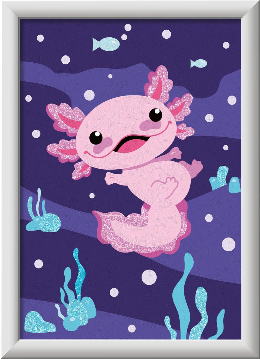 Ravensburger - CreArt - Axolotl - Schilderen op Nummer voor Kinderen — afbeelding 6