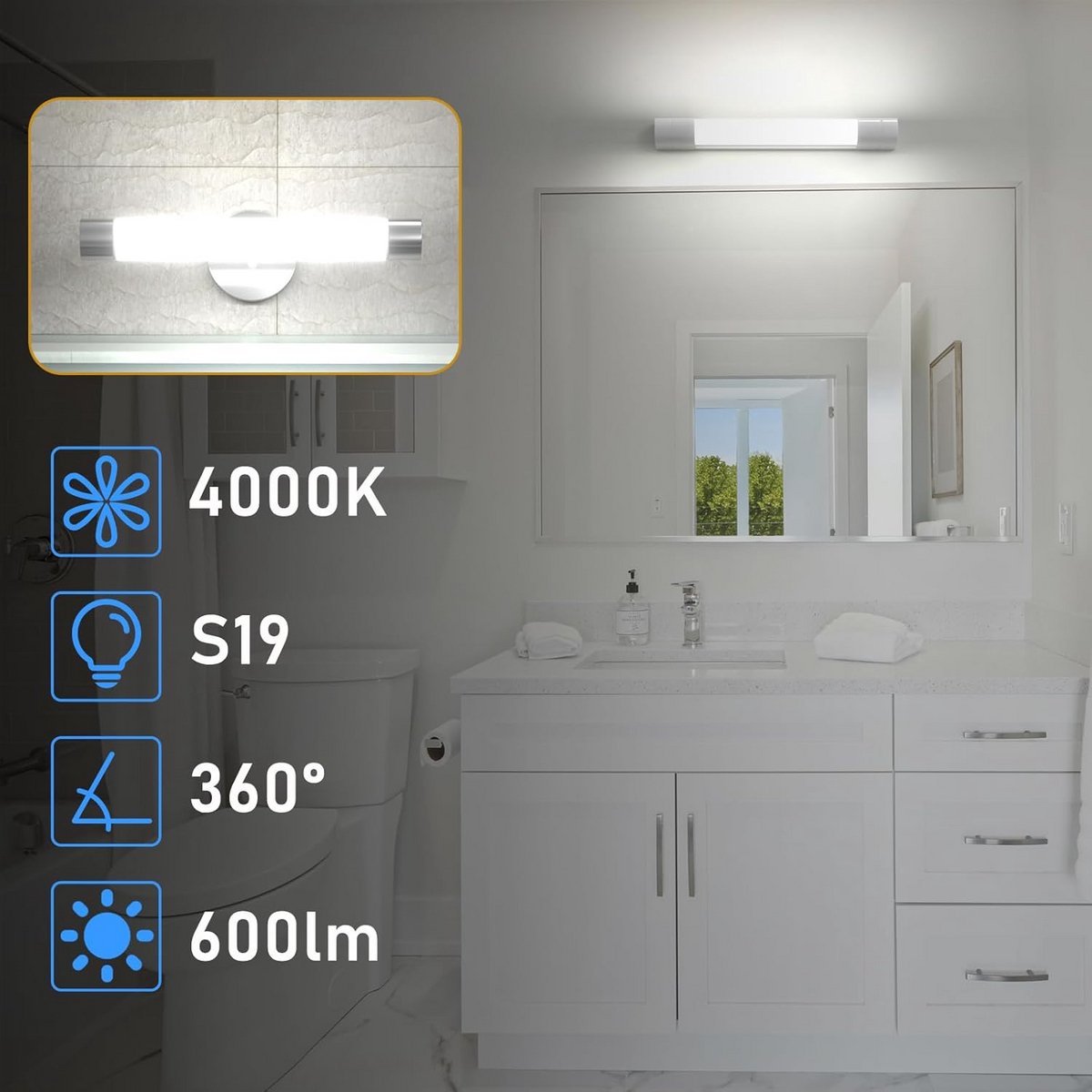LED-buis S19 7 watt 310 mm 6000K koelwit 600 lumen