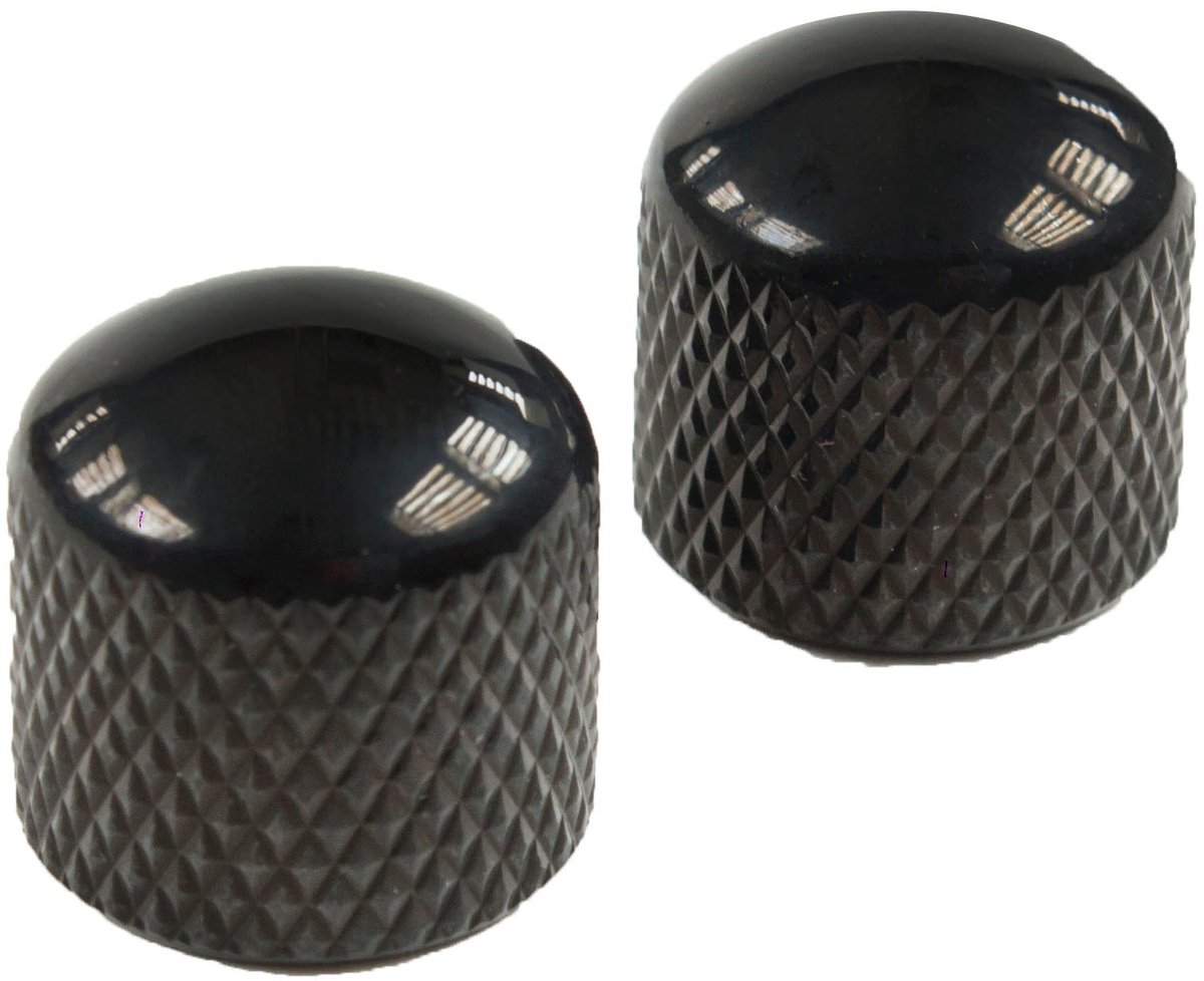 Yellow Parts EZ1223BKnob Black/Metal 2-Pack potmeterknop