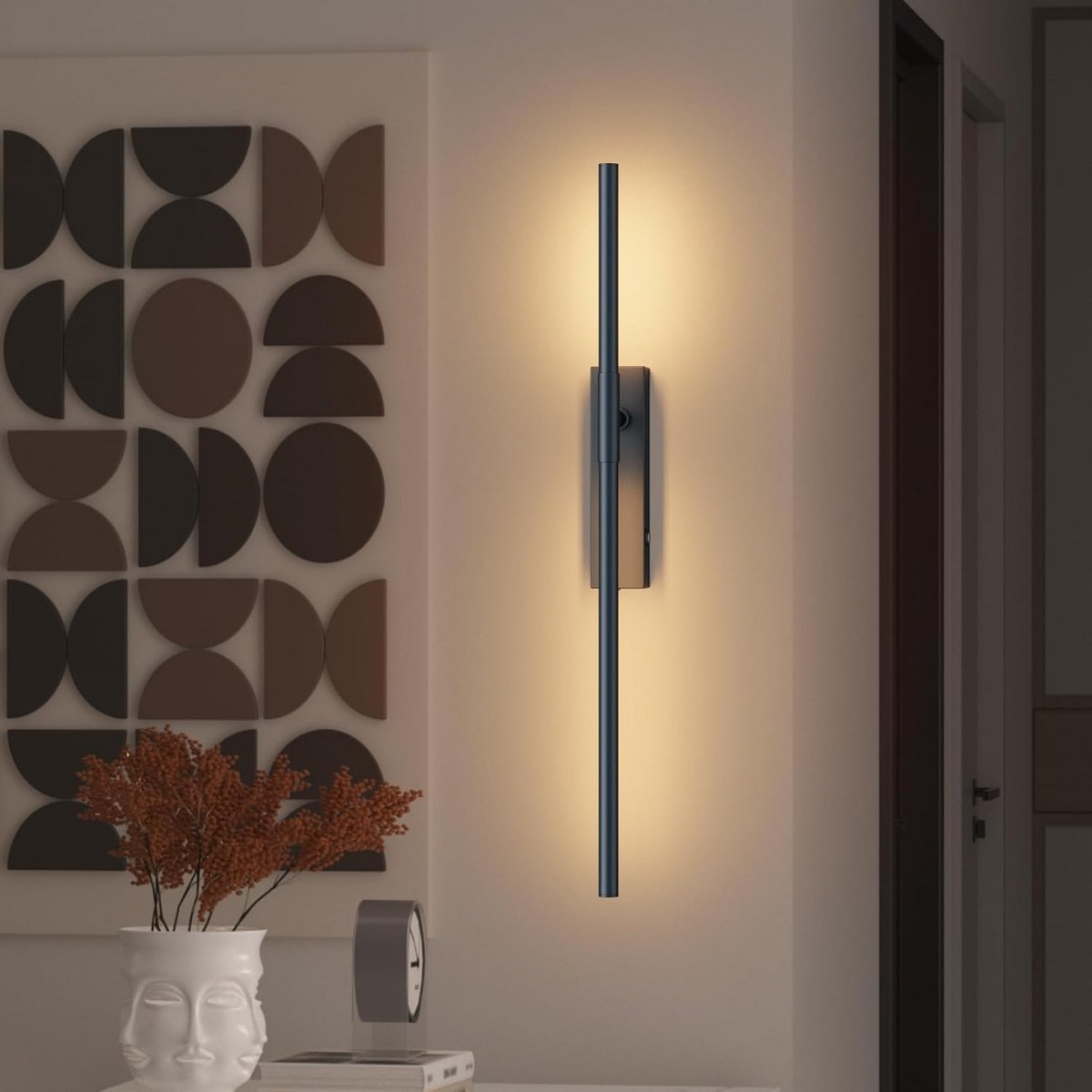 Dimbare LED Wandlamp - Oplaadbare, Batterijbedreven Verlichting voor Woonkamer en Binnenru