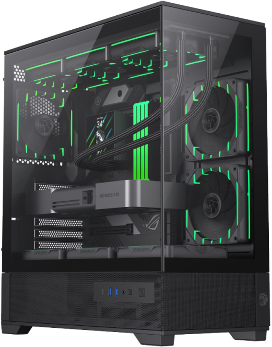 GameMax VISTA 2 AB Midi Tower Zwart