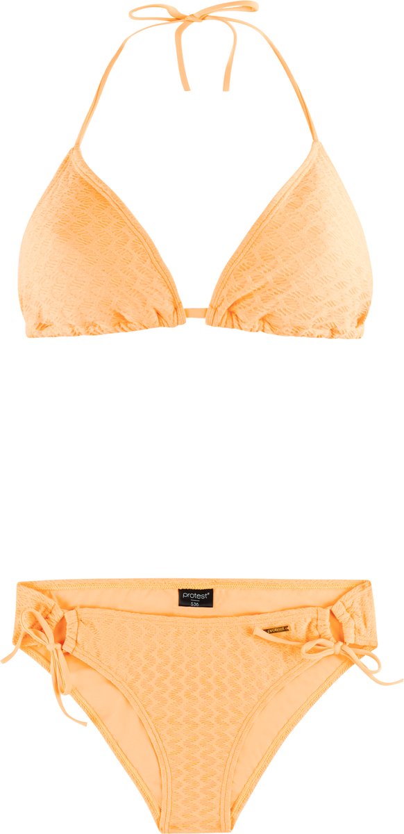 Protest PRTExit Triangel bikini set Dames Koordsluiting Uitneembare vulling Normale pasvorm Medium dekking Oranje