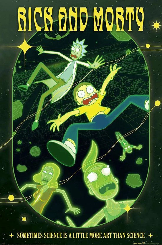 Poster Rick and Morty - Rave Rickrival 61x91,5cm