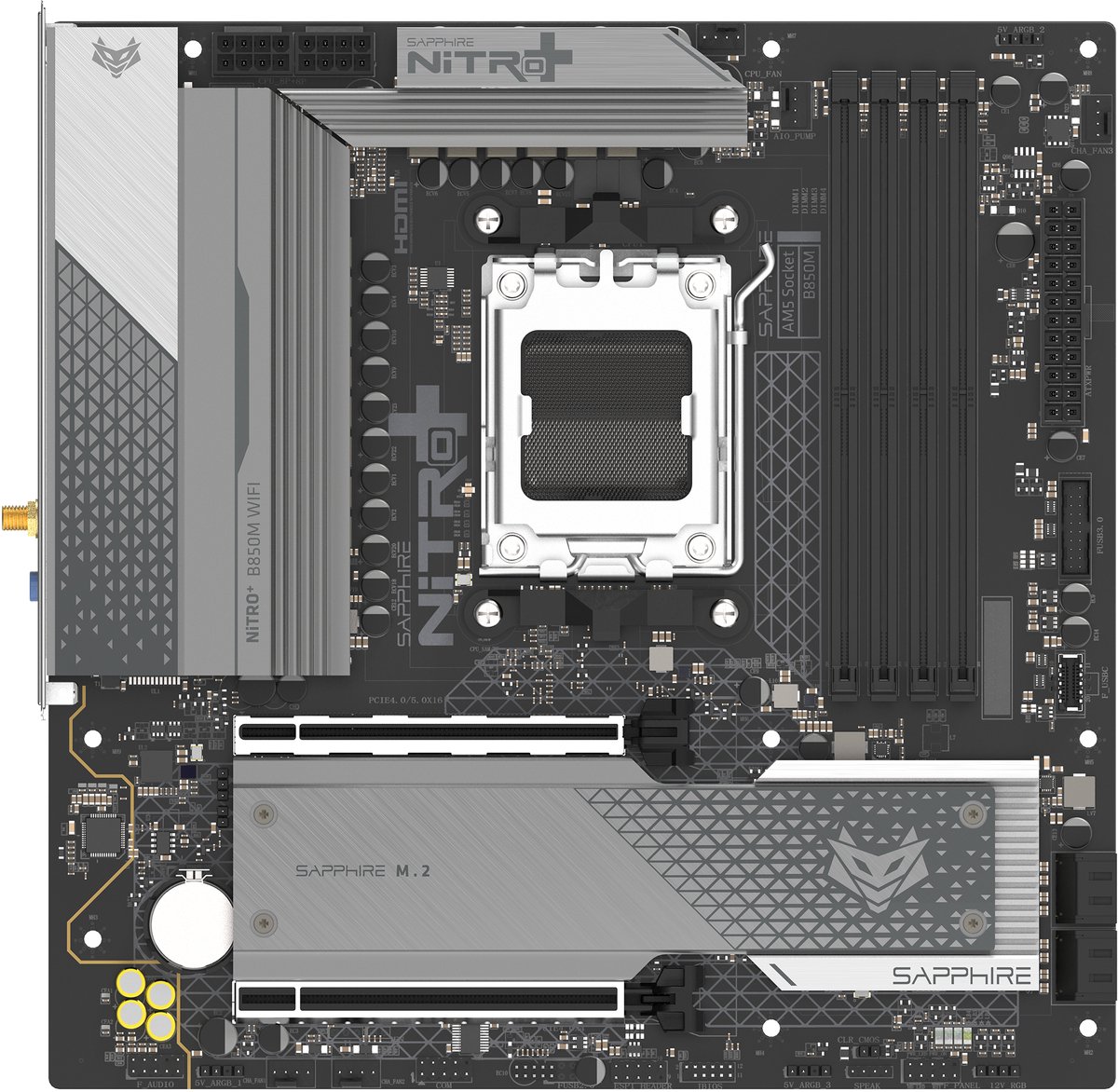 Sapphire NITRO+ B850M WIFI AMD B850 Socket AM5 micro ATX