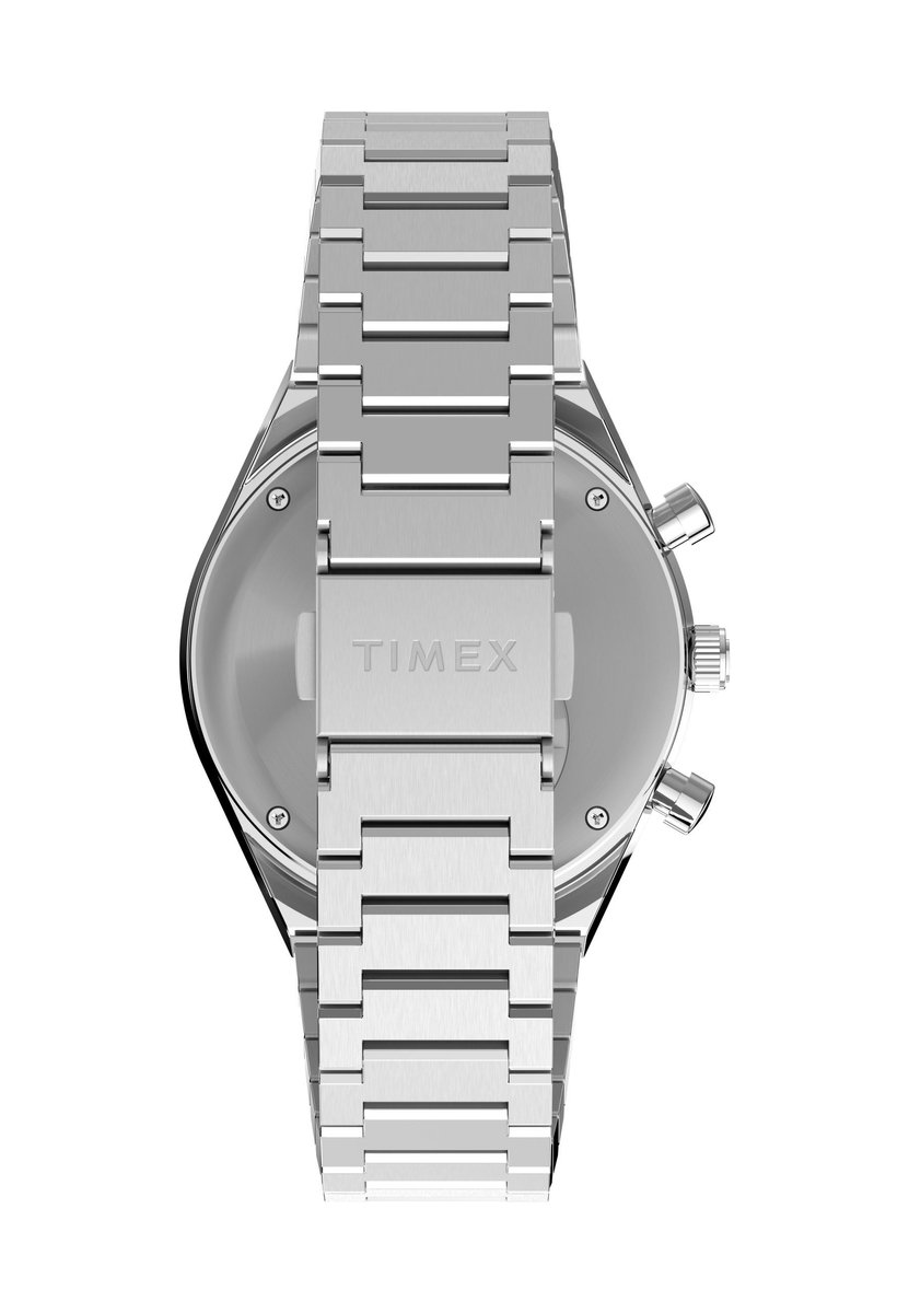 Timex Q Timex® Chronograph Quartz Chronograaf Horloge Zilverkleurig Kast: 100% Roestvrij Staal | Armband 100% Roestvrij Staal 40 mm TW2Y36200AJ
