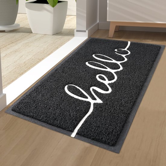 Olanly - Paillasson de nettoyage - paillasson d'entrée - paillasson - 40x60 cm - noir