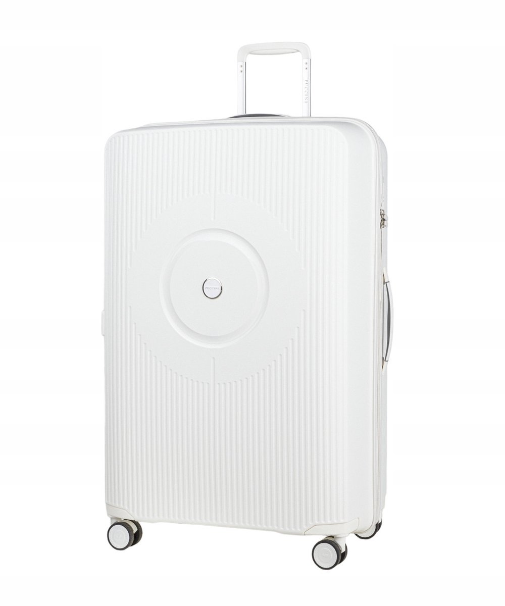 Puccini Mykonos Grote Reiskoffer Wit Polypropyleen TSA Gleuf 79cm