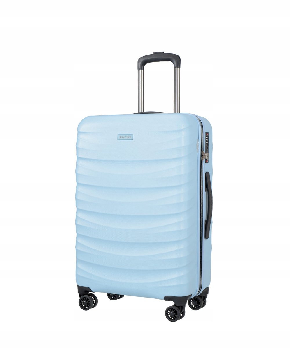 Puccini Valencia Middelgrote Koffer Polycarbon Blauw 55L