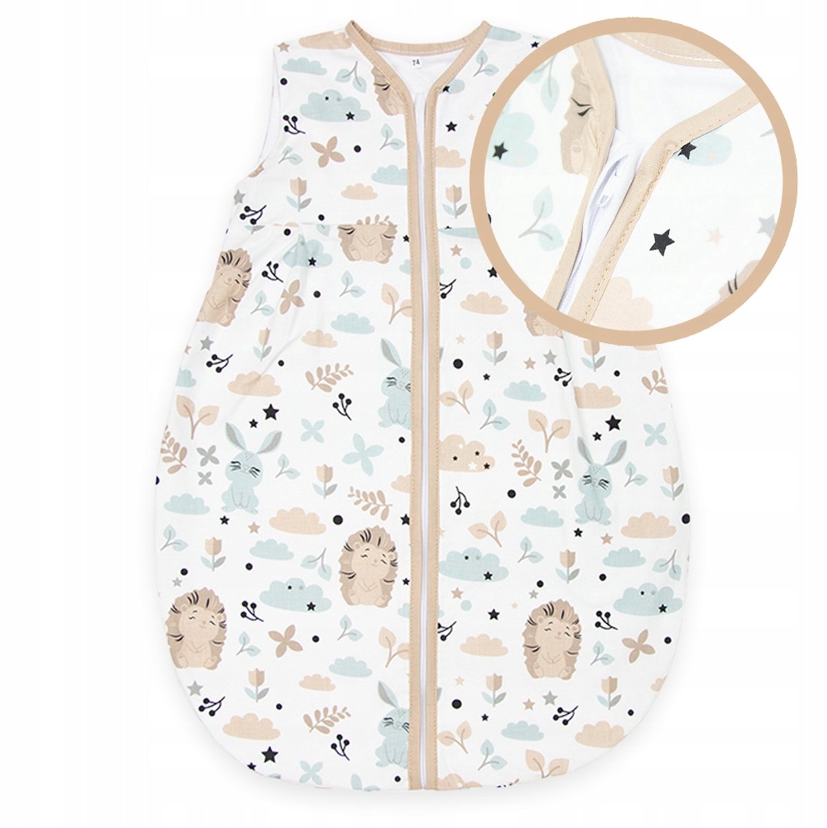 Zomer Baby Slaapzak 56-62 0,5 TOG 100% Katoen - Luchtig en comfortabel