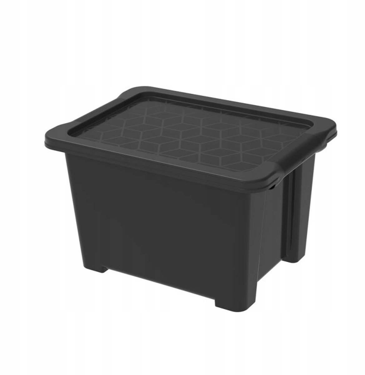 Rotho EVO EASY Opbergdoos met Deksel - 15L - Zwart Glans