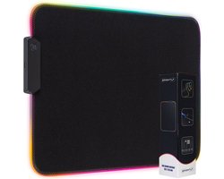 Brightly® RGB Gaming Muismat - RGB LED Verlichting Muismat - USB - Muismat LED - Antislip Muismat - 35 cm x 25 cm - Waterproof - Gaming Muismat - Met Verlichting - Zwart