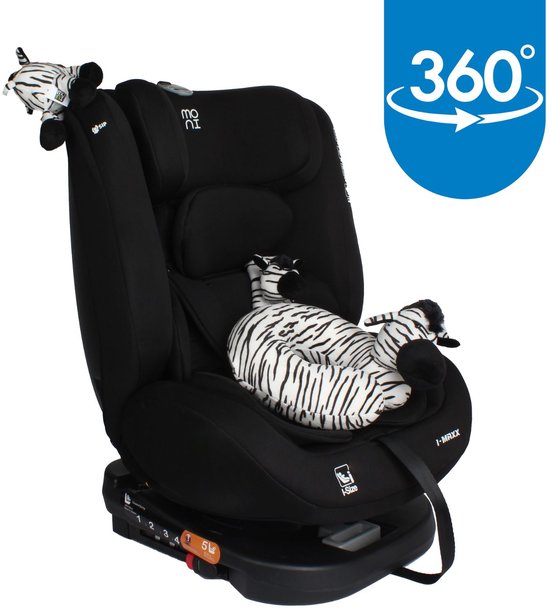 Moni i-Maxx Midnight Black 40-150 cm 360° i-Size Autostoel