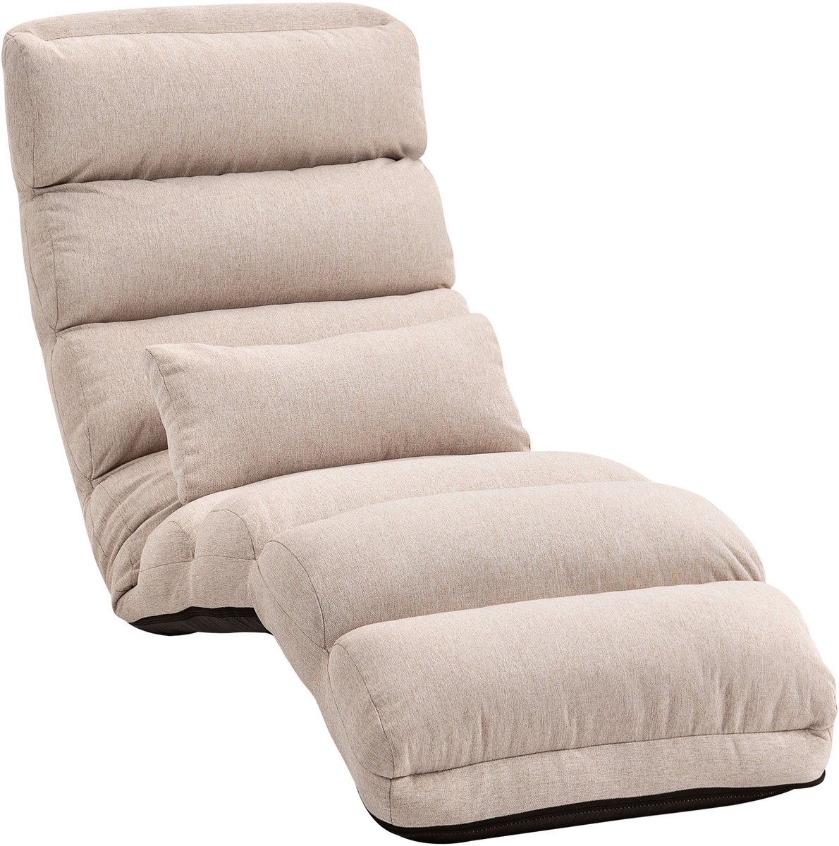HOMCOM-Staande stoel-Linnenlook stof (100% polyester)-119x58x78cm-Beige
