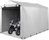 COSTWAY Garagetent 160 x 218 x 164 cm, waterdicht, met metalen frame en oprolbare deur met ritssluiting, tentgarage voor fietsen, motorfietsen, tuingereedschap (zilvergrijs)