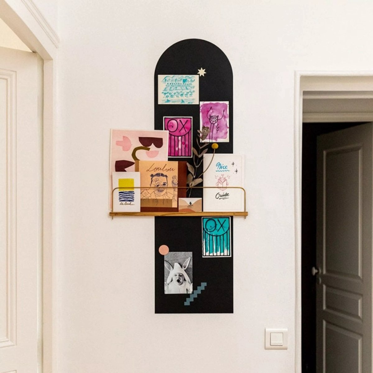 FERFLEX - Magnetisch behang - 1m x 28,6cm - Zelfklevend muursticker – Muursticker voor Notities, Foto’s & Decoratie - memobord magnetisch - voor thuis, kantoor en kinderkamer - flexibel en herbruikbaar - zonder boren - wanddecoratie magnetisch
