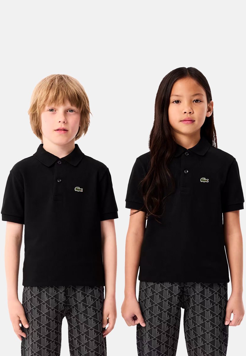 Polo Lacoste Kids Lcb Non Organic Petit Pique Noir Zwart