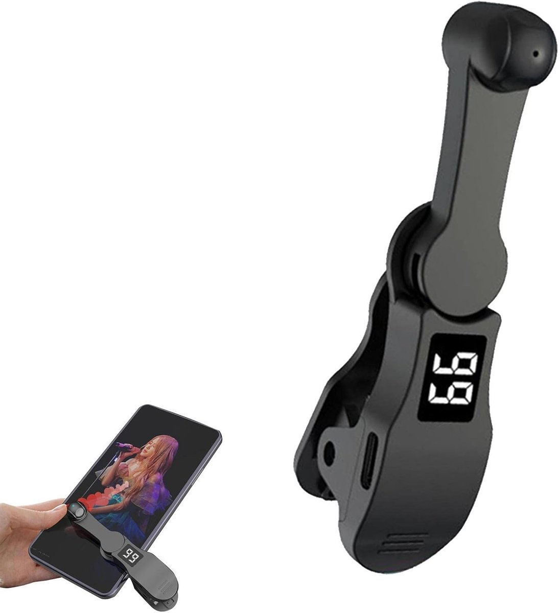 Like Tool - Auto Clicker - Smartphone Auto Clicker - Click Assist - Mobiel schermapparaat - Speed Clicker - Snelle klik - Simuleert continue vingerklikken - Geschikt voor game- en livestream-likes - Instelbare snelheid - Zwart