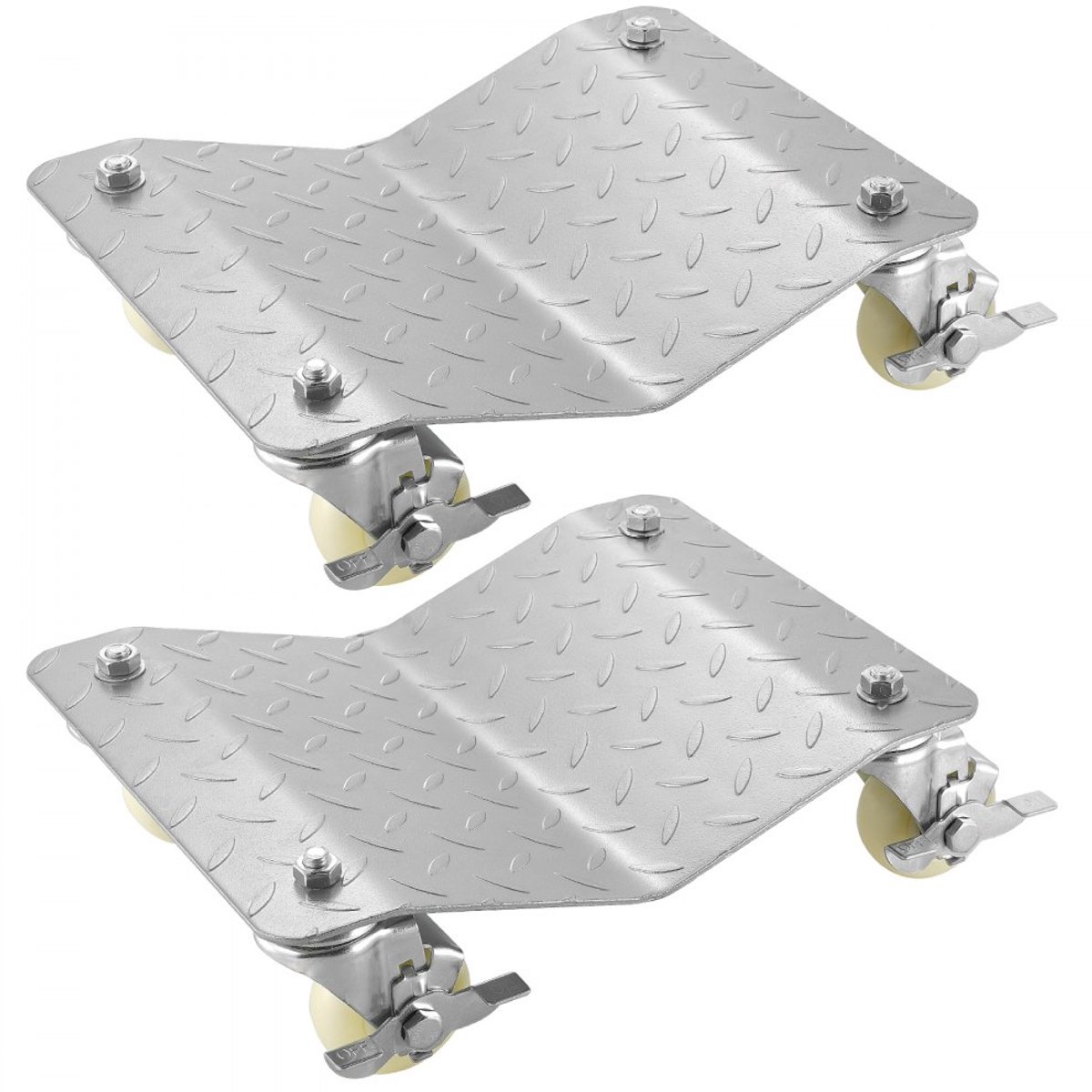 Wieldolly Set - Wielskates Manoeuvreerhulp - Tweedelig - Draagvermogen 1000 kg - 8,9 kg per stuk - Voor Personenauto's