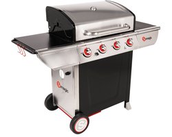 COOKING DEALS - Somagic - MANHATTAN 400GPI - Gas BBQ - 4 branders - 2 roosters - 1 bakplaat - (20p) - 72 x 44 cm