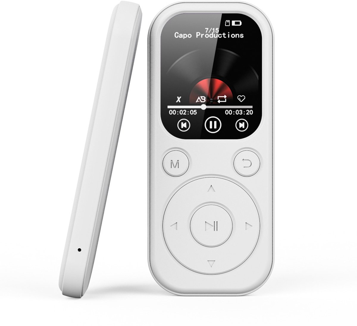 Ynkkvre -MP3-speler -met Bluetooth 5.4, draagbare muziekspeler met HiFi-geluidskwaliteit en FM-radio, Bluetooth MP3-speler met 500 mAh batterijcapaciteit, geschikt voor sport en reizen - 64 GB