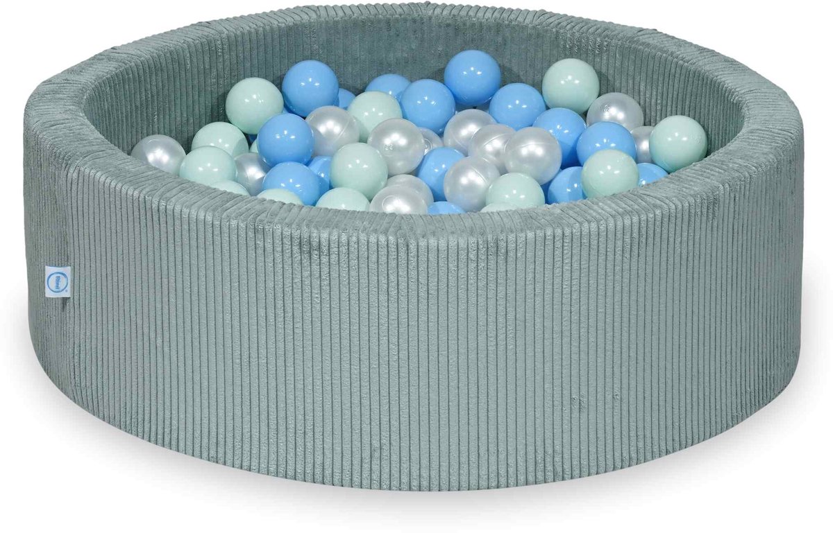 Ballenbak 90x30 Corduroy Licht Mint
