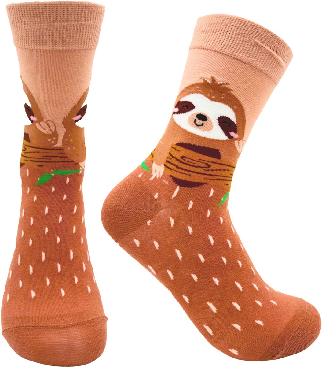 Tutti Footi - Grappige Luiaard sokken - Dierensokken - Dames Maat 36/41