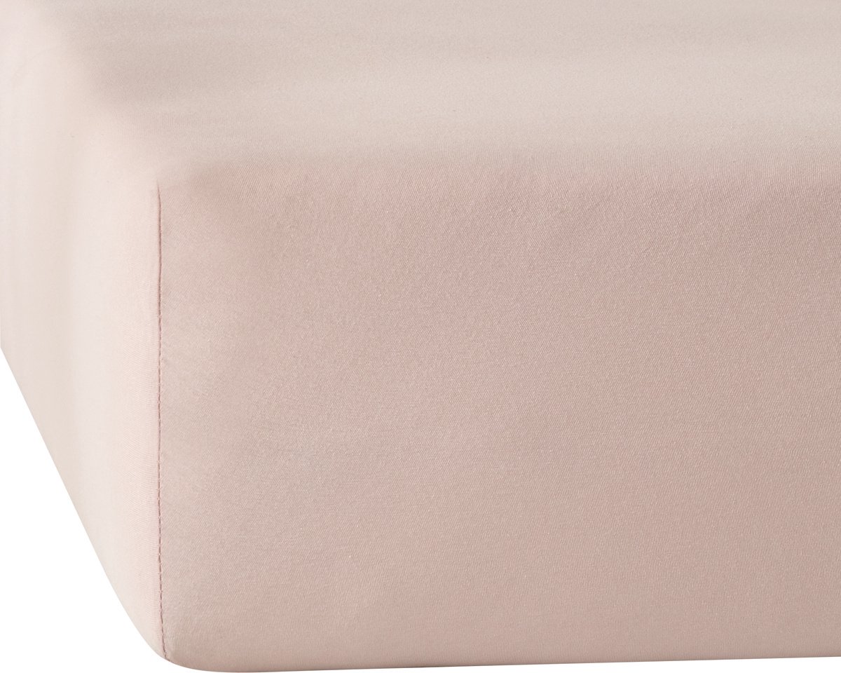 De Witte Lietaer Hoeslaken Elena Pearl Pink - 140 x 200/220 x h 30 - Katoen Jersey