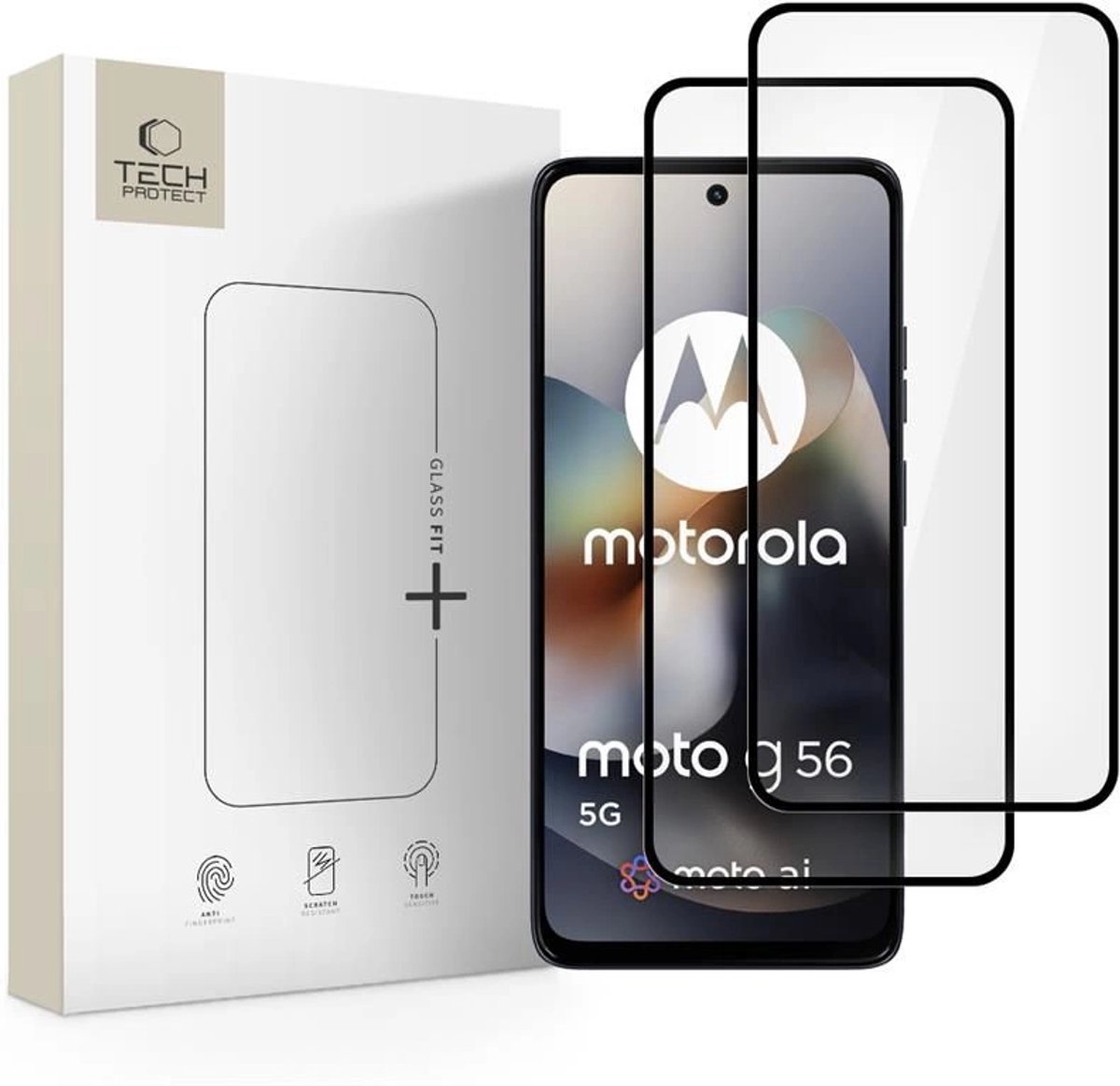Tech-Protect Gehard Glas Glass Fit+ Voor Motorola Moto G56 5G Bescherming 2